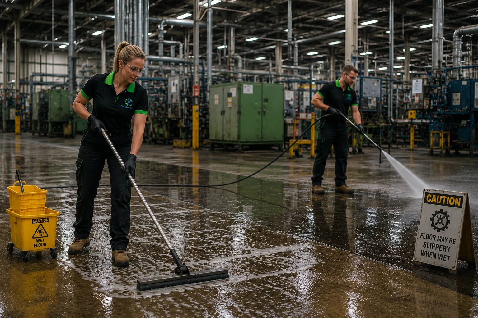 Factory Floor Degreasing